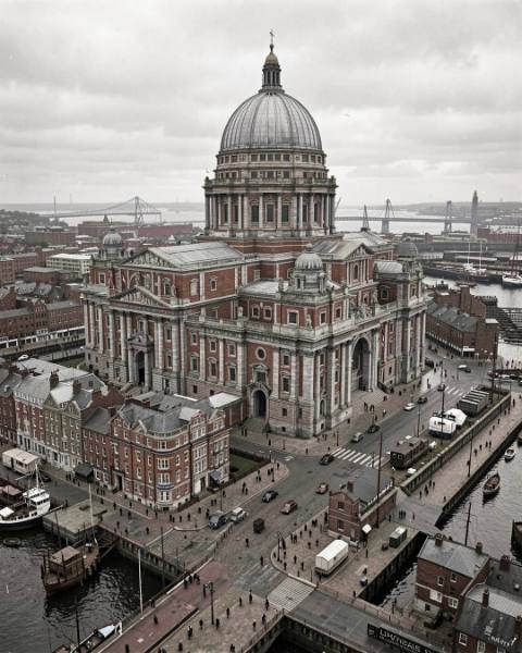 Rendu IA : La cathédrale de Lutyens, Liverpool