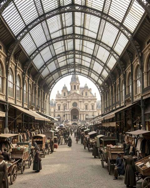Rendu IA : Les Halles de Horeau, Paris